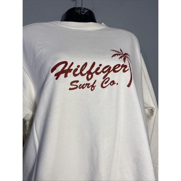 Tommy Hilfiger Sweatshirt Hilfiger‎ Surf Co. Men's Crewneck Large Vintage Y2K - Picture 2 of 5